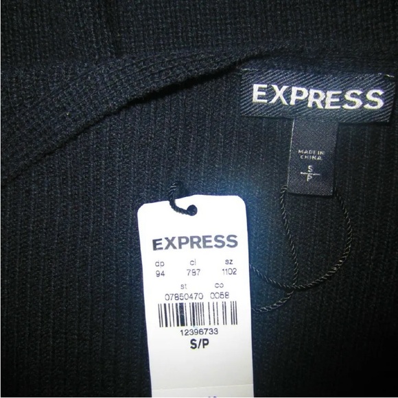 Express Womens Sweater Dress Flutter Sleeves Petite Small - Picture 4 of 4